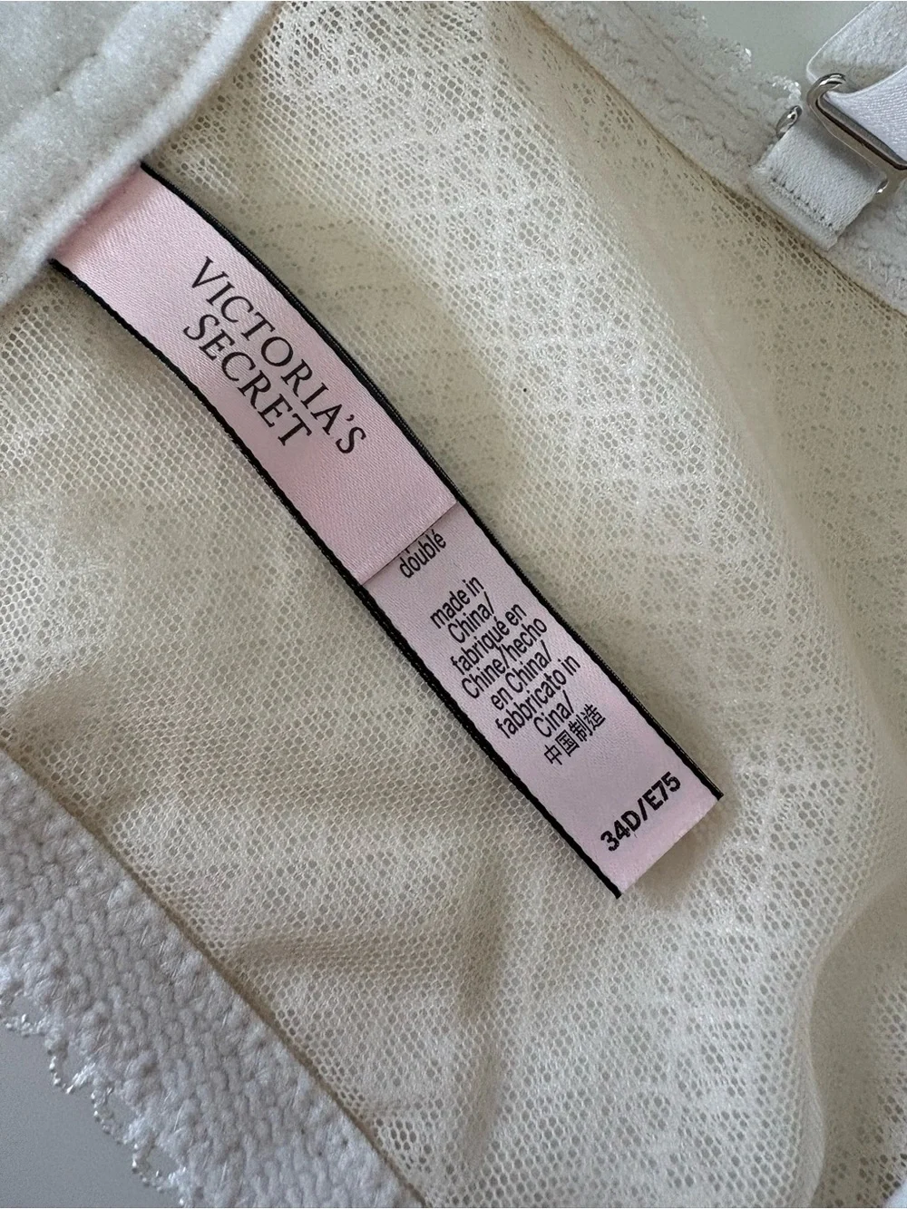 Victoria's Secret Lace Longline Bralette in Cream 34D - Picture 9 of 9